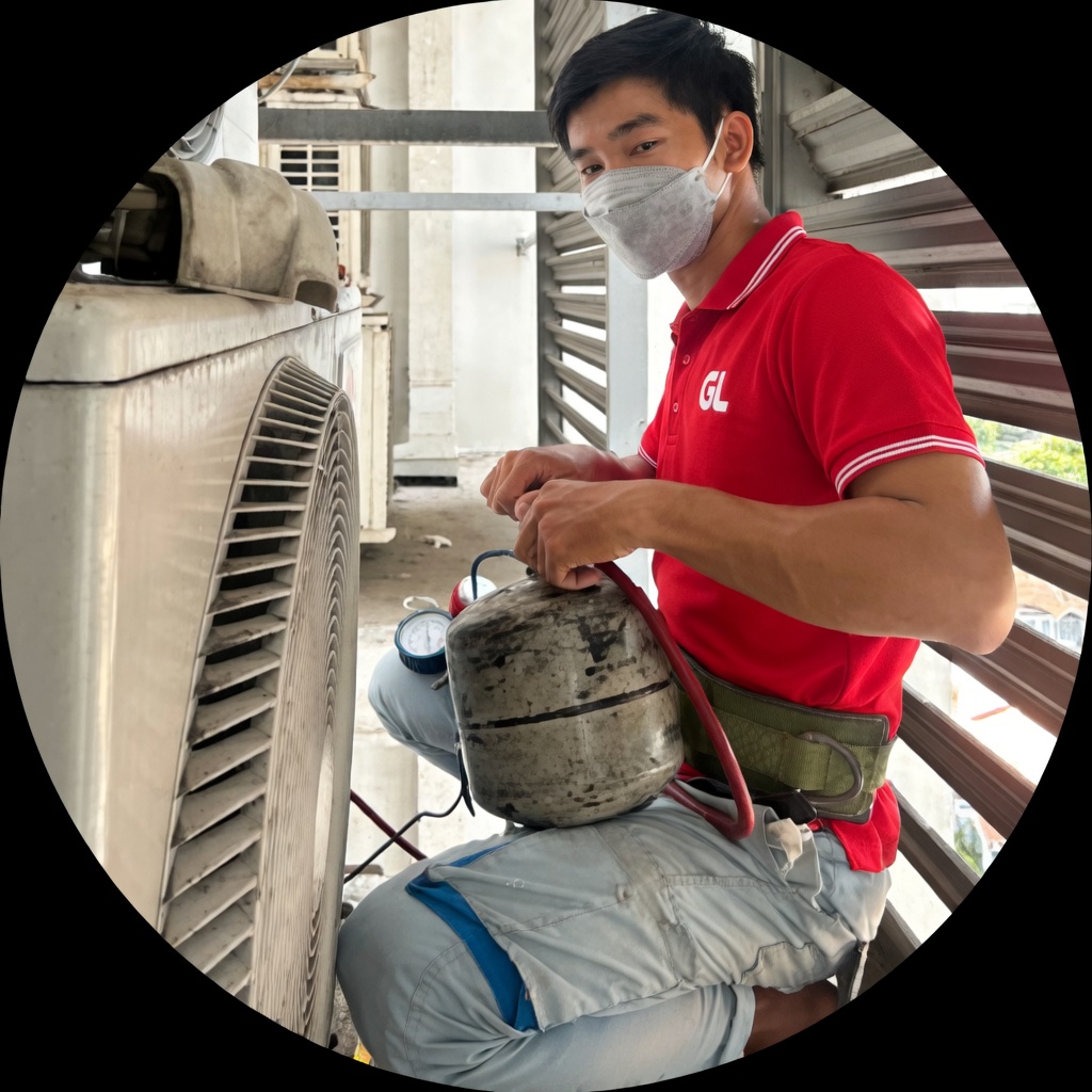 bảo trì máy lạnh - bơm gas máy lạnh